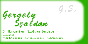 gergely szoldan business card