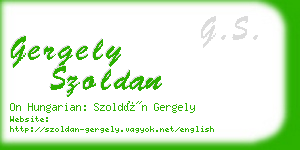 gergely szoldan business card